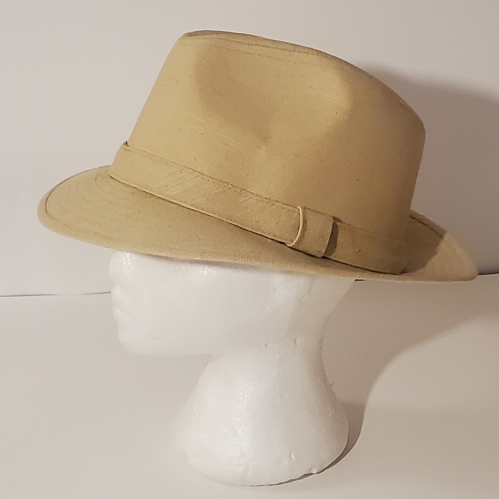 Midway Industries Linen Fedora Hat-Made In Macau-Medium/58 Beige